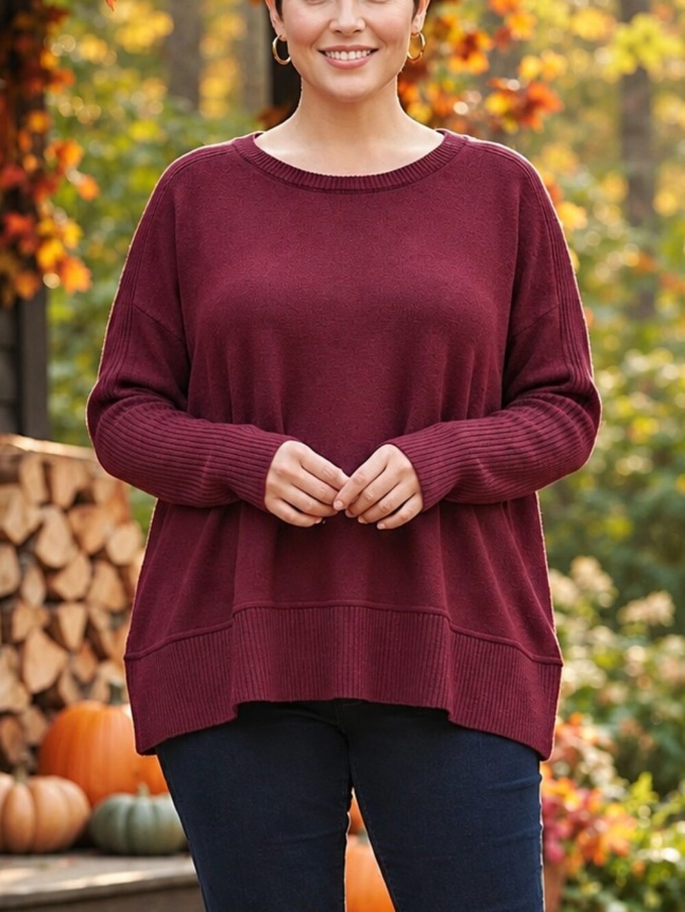 Buffalo David Bitton  Crewneck Knit Sweater Women's Size XL